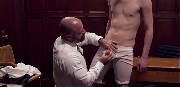  MormonBoyz - Burly Priest Fills A Missionary Boy’s Butt With Girthy Cock